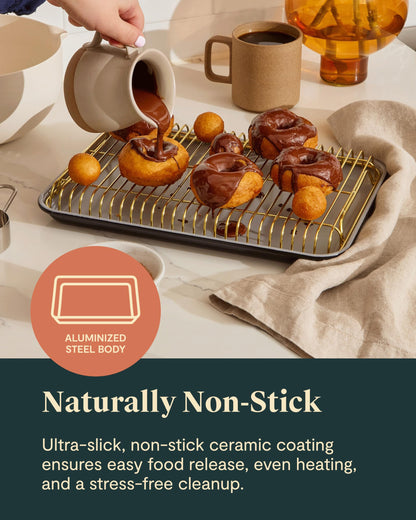 Caraway Non-Stick Ceramic Baking Sheet and Cooling Rack