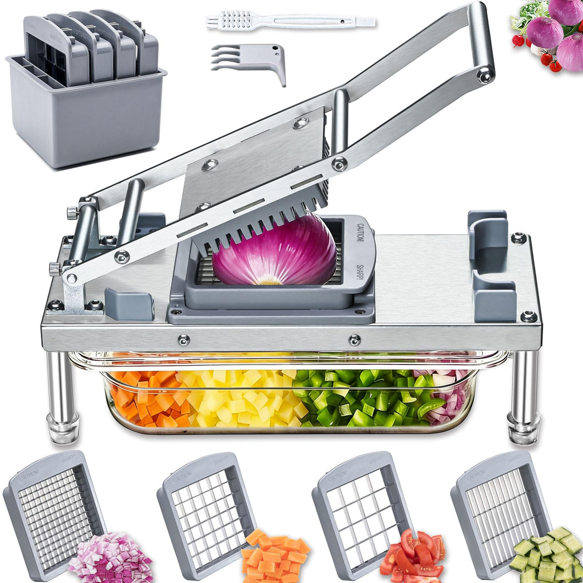 Vegetable Chopper & Dicer with Storage Container