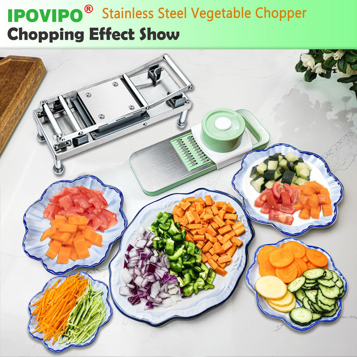 Vegetable Chopper & Dicer with Storage Container