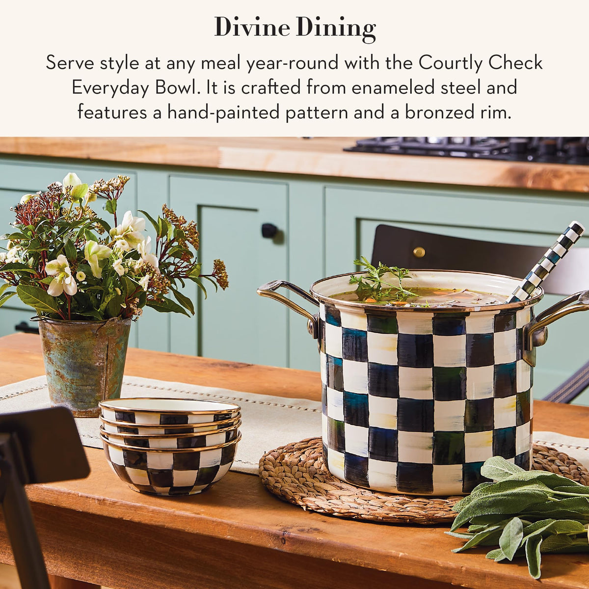 Enamel Serving Bowl for Everyday Entertaining