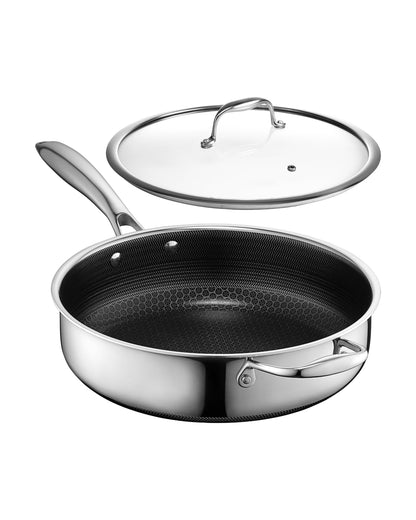 Hybrid Nonstick Deep Sauté Pan with Lid