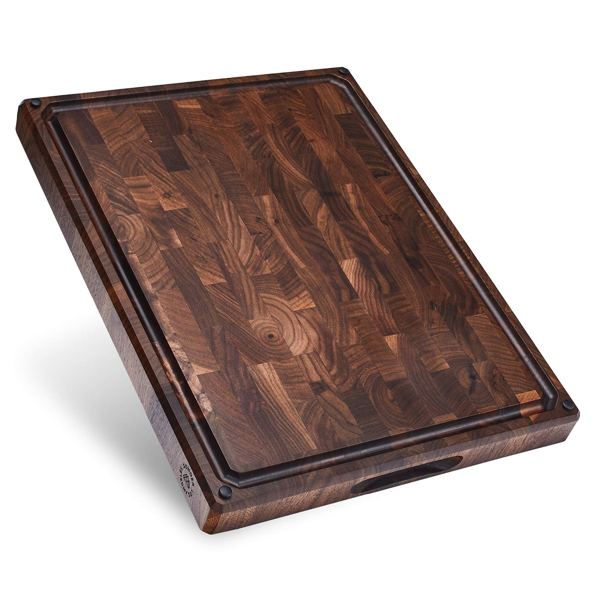 End-Grain Walnut Cutting Board with Juice Groove