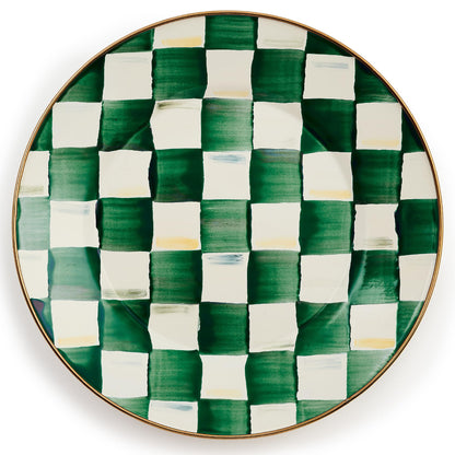 Decorative Enamel Dinner Plate - 10 Inch