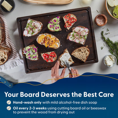 End-Grain Walnut Cutting Board with Juice Groove