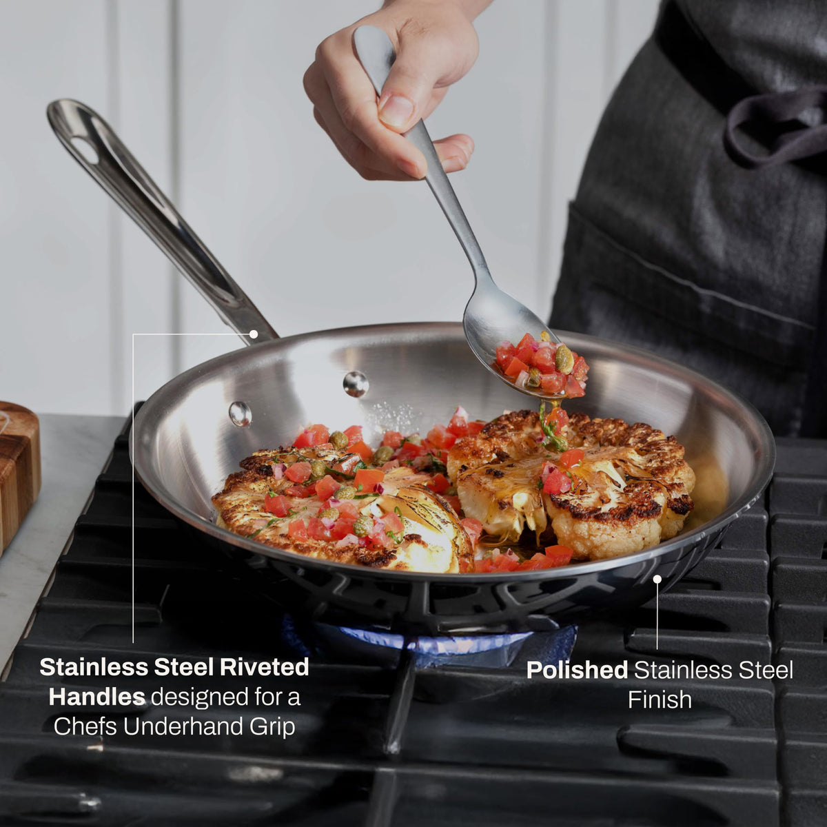 Stainless Steel Nonstick Braiser Pan - 3 Quart