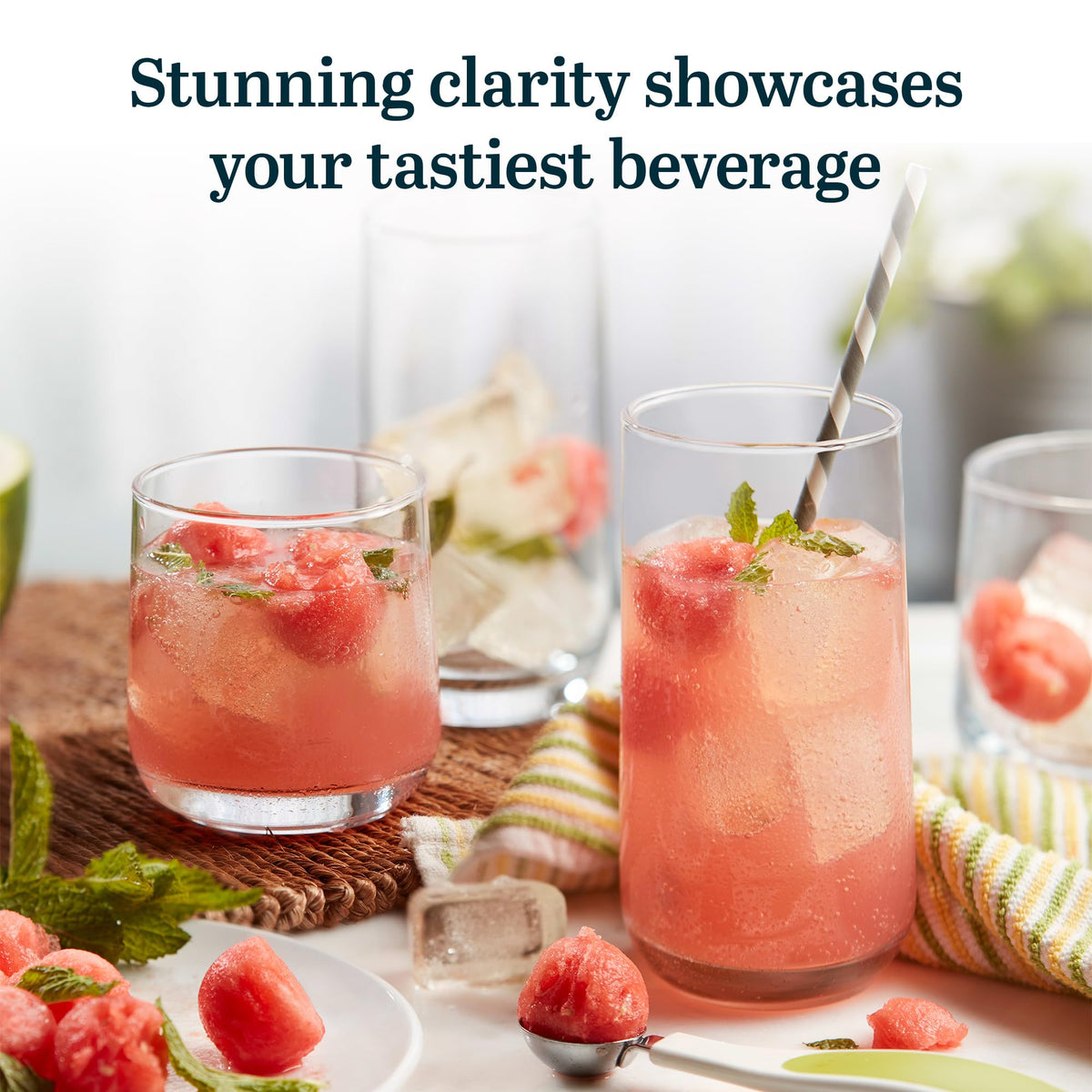 Classic Glass Tumblers for Mixed Drinks