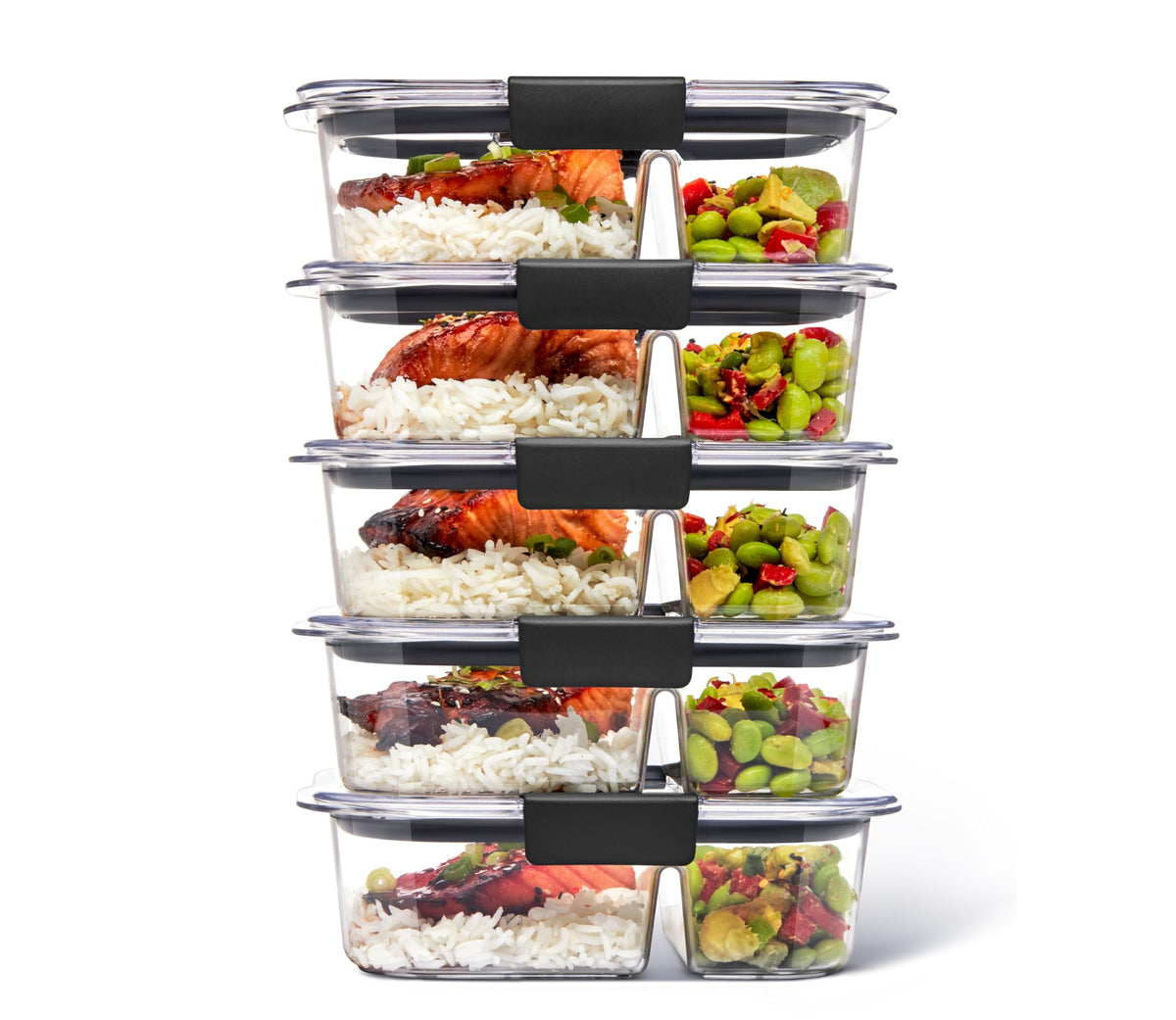 2-Compartment Meal Prep Containers with Lids