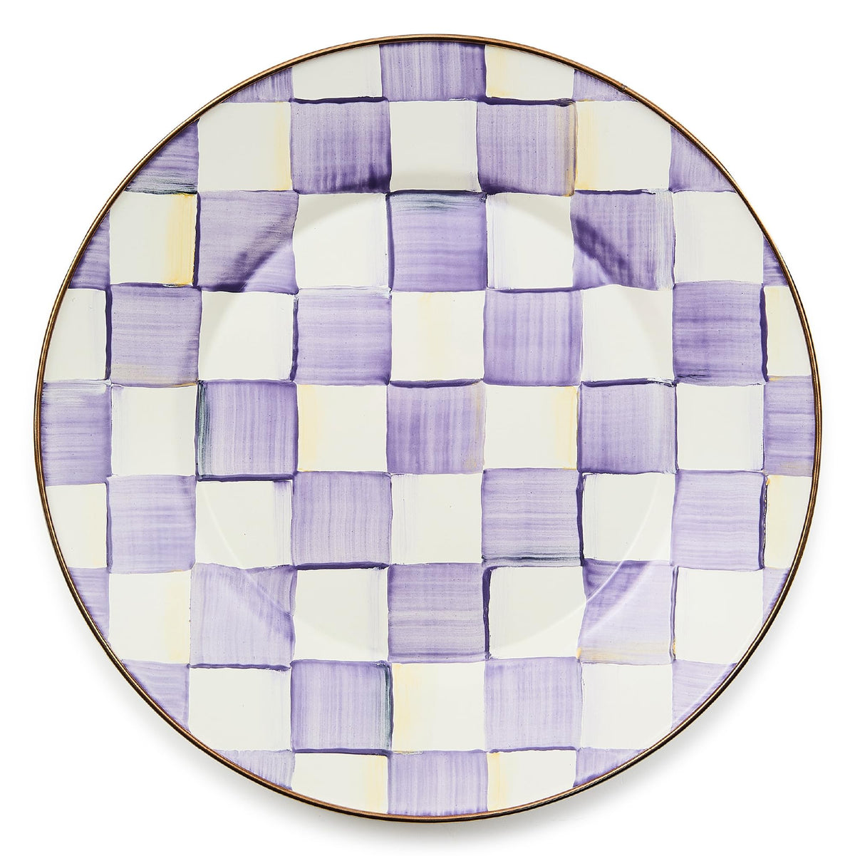 Decorative Enamel Dinner Plate - 10 Inch