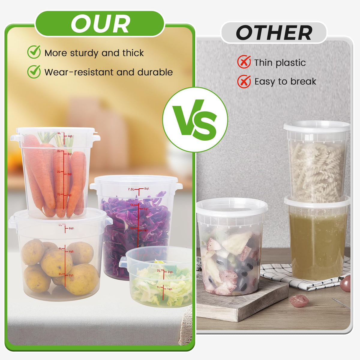 Food Storage Container Set with Lids