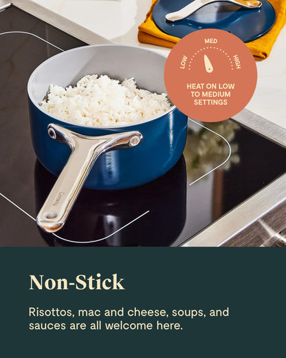 Ceramic Nonstick Saucepan with Lid