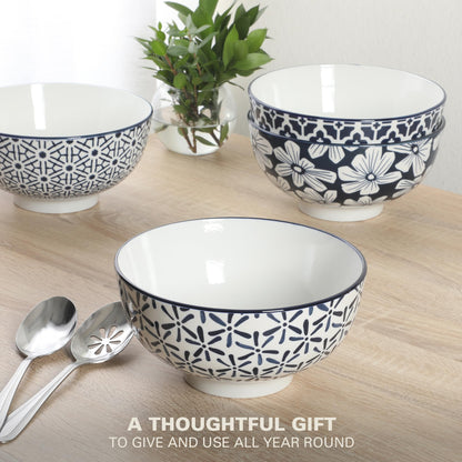 Stoneware Serving Bowl Set for Everyday Dining