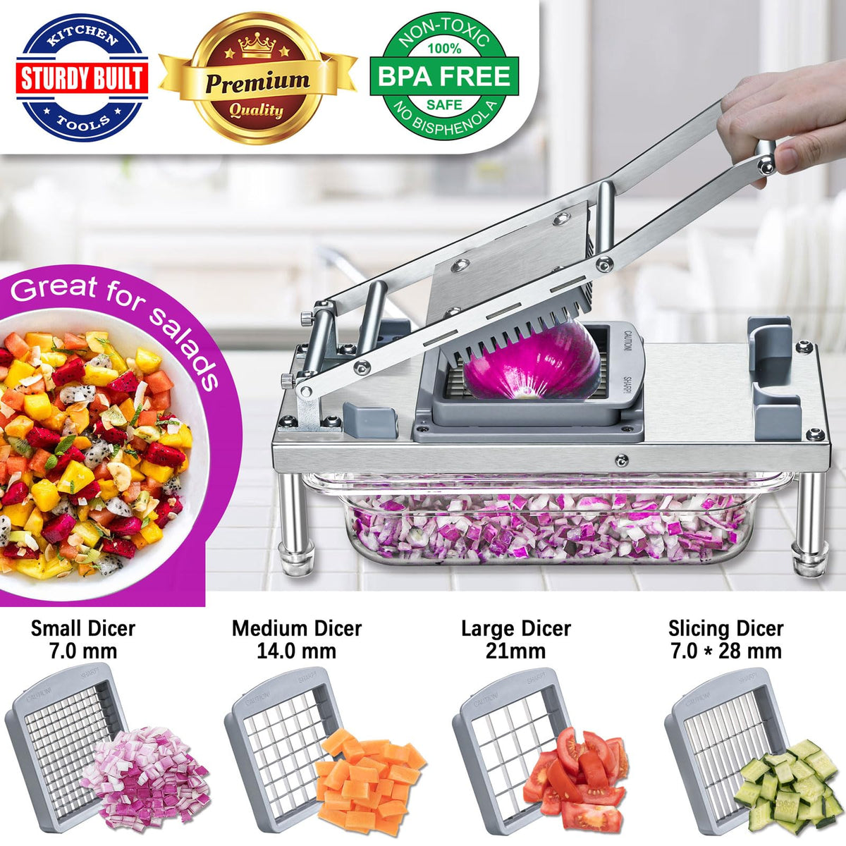 Vegetable Chopper & Dicer with Storage Container