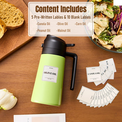 2-in-1 Stainless Steel Oil Dispenser Bottle