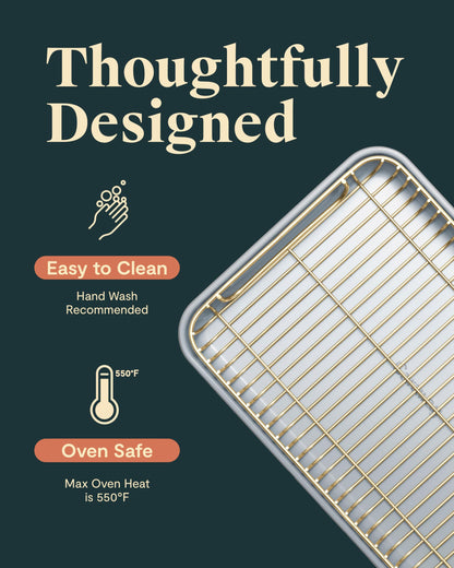 Caraway Non-Stick Ceramic Baking Sheet and Cooling Rack