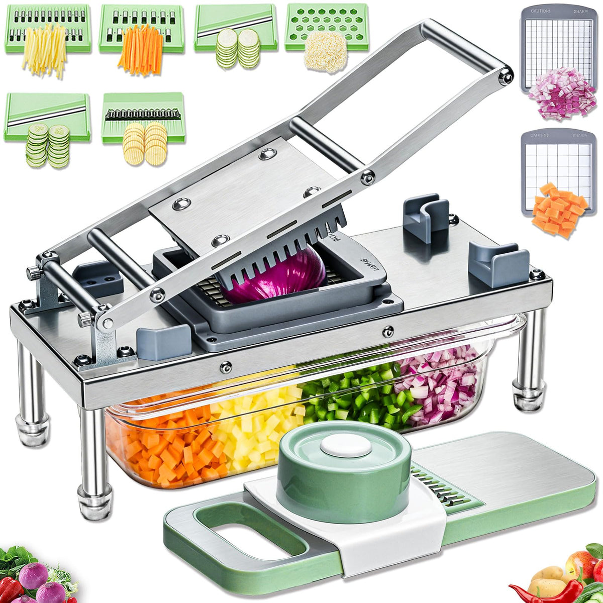Vegetable Chopper & Dicer with Storage Container