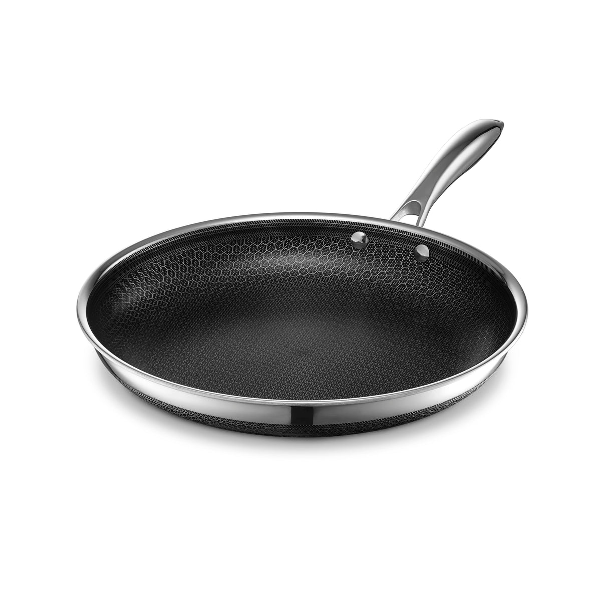 HexClad Hybrid Stainless Steel Frying Pans