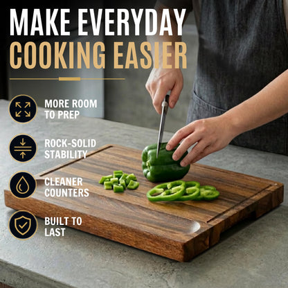 Hardwood Cutting Board with Premium Grain