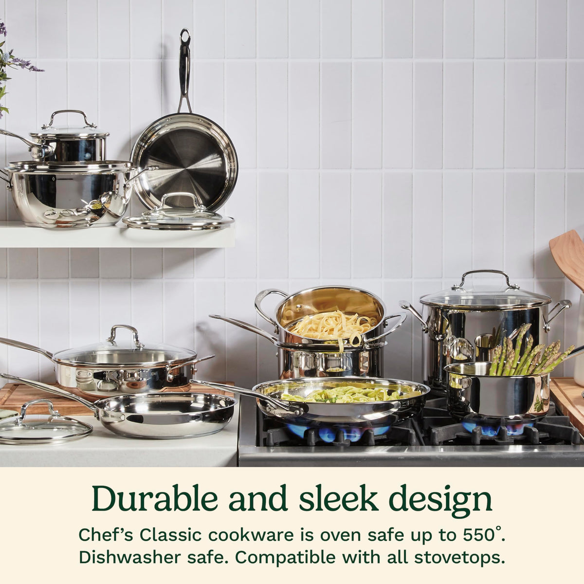 Stainless Steel Cooking Pot with Lid