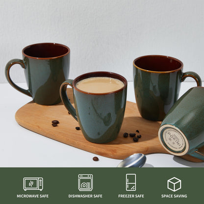 14 oz Ceramic Coffee Mug Set - 4 Piece