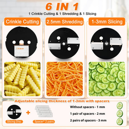 6-in-1 Electric Vegetable Chopper & Food Processor
