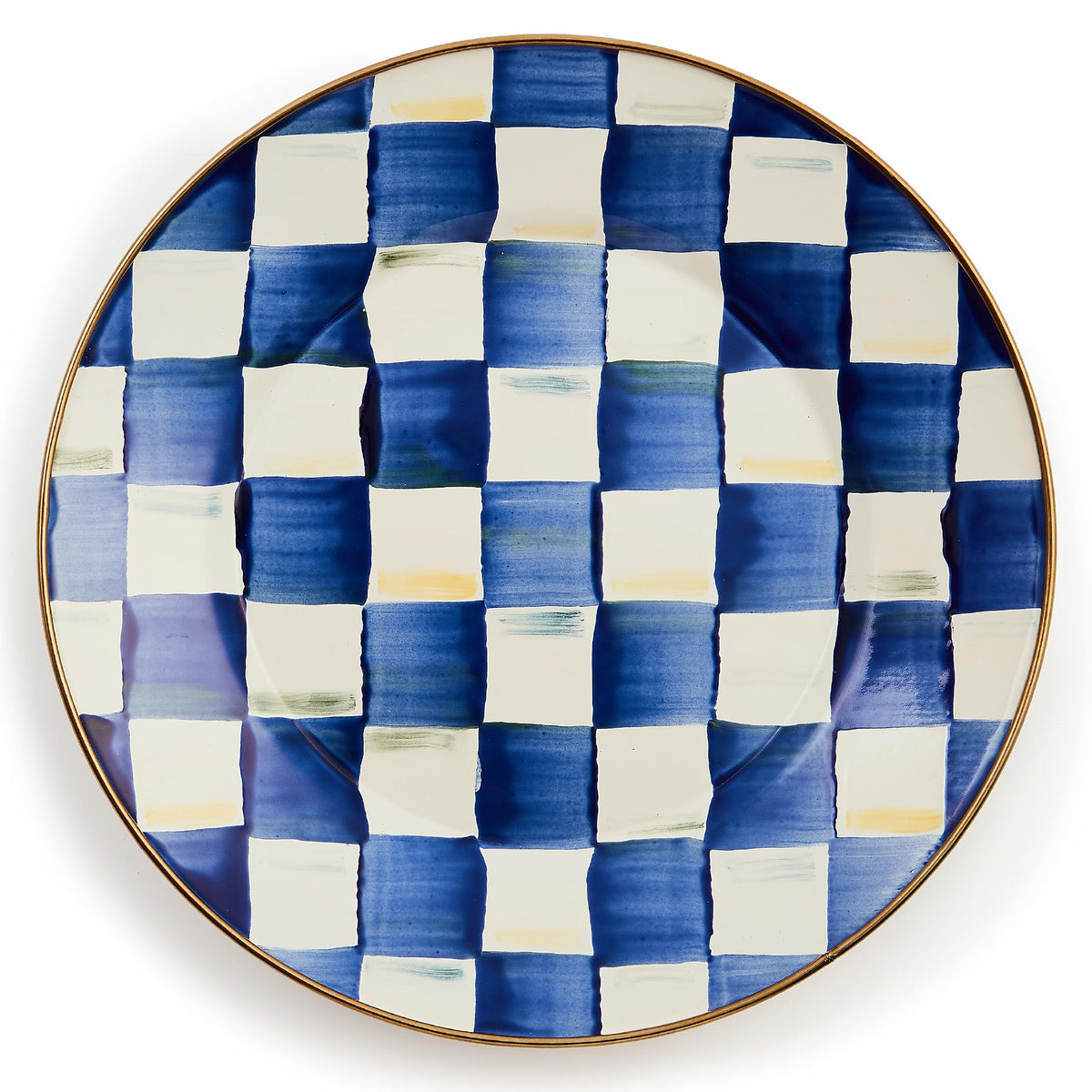 Decorative Enamel Dinner Plate - 10 Inch