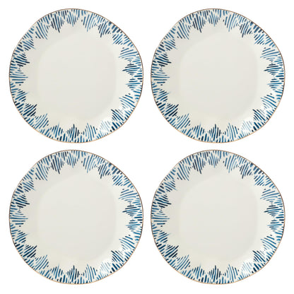 Porcelain Dinnerware Set with Blue Bay Design