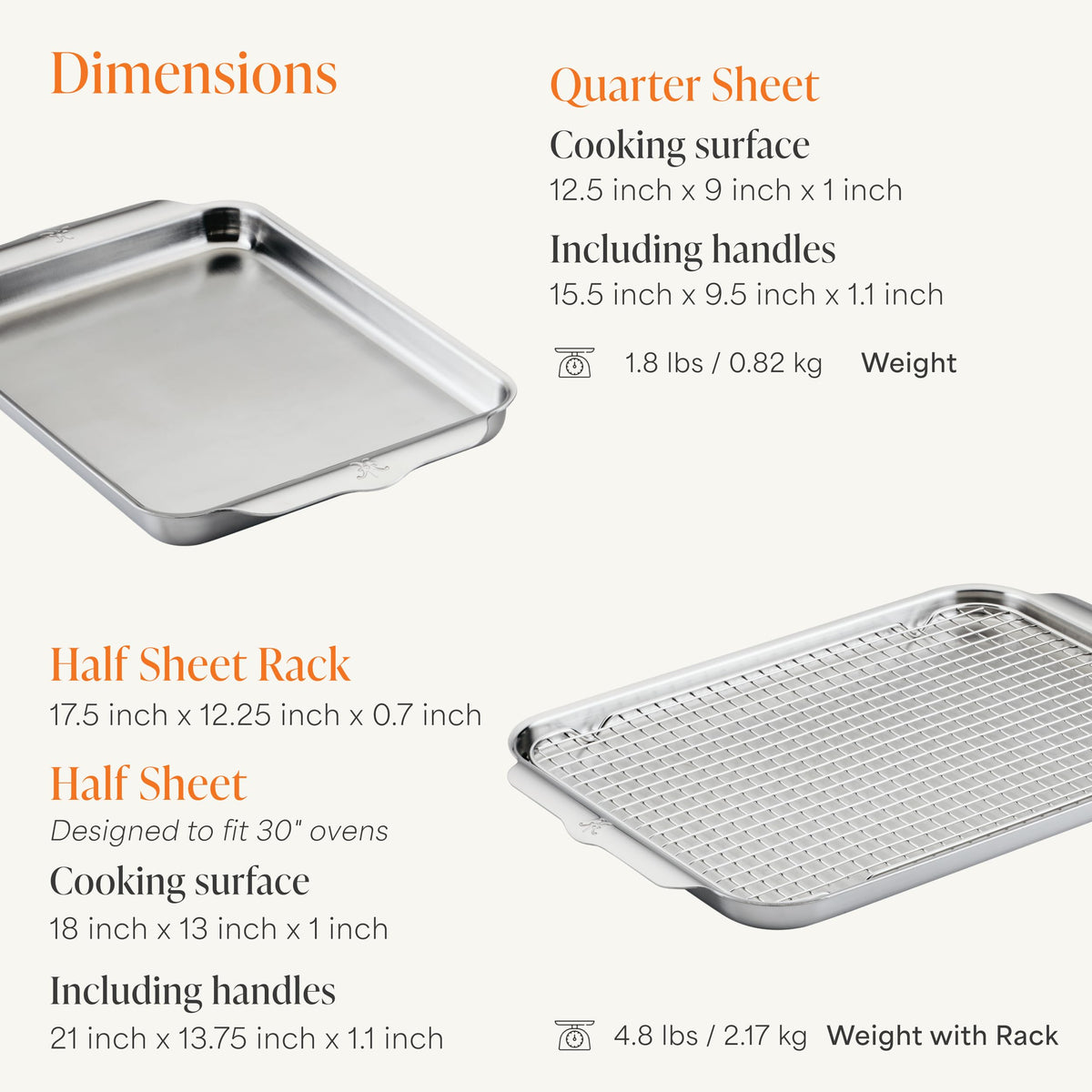 Stainless Steel Baking Sheet Set