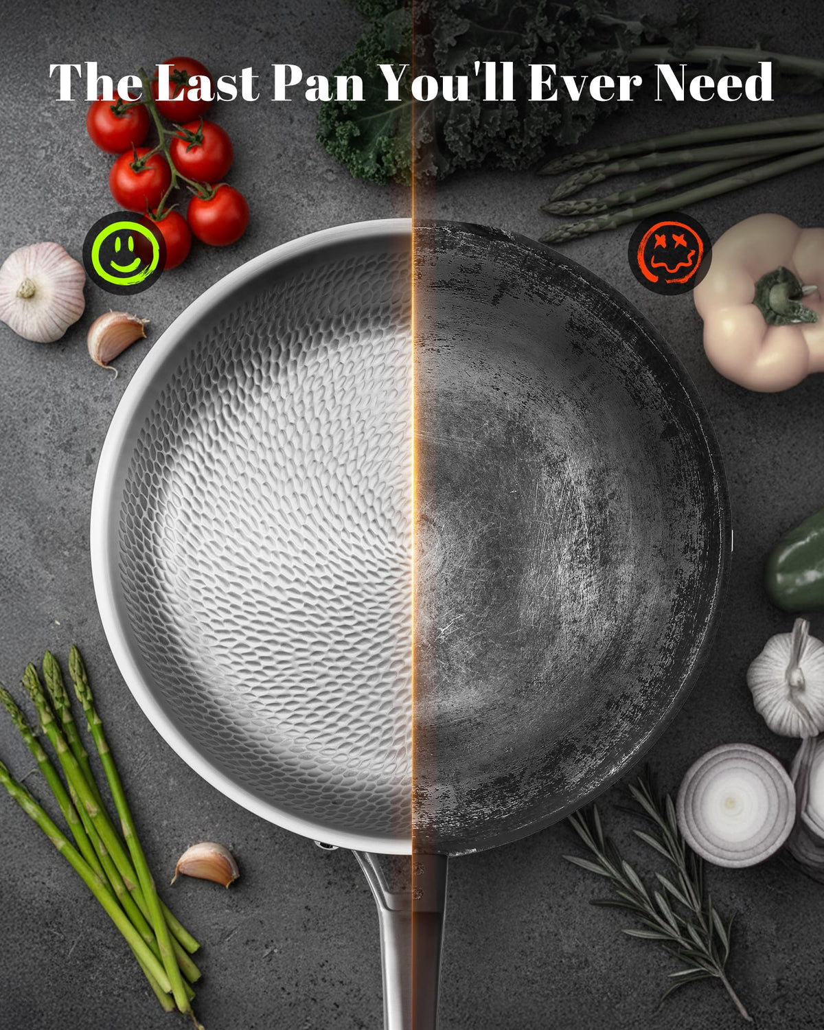 Hammered Titanium Roasting Pan with Lid