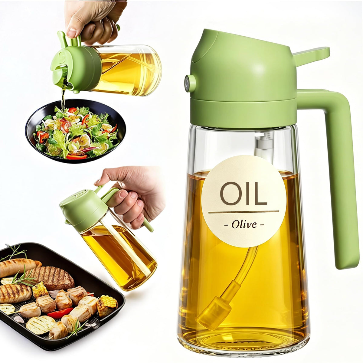 Pure Future 2-in-1 Olive Oil Sprayer for Cooking