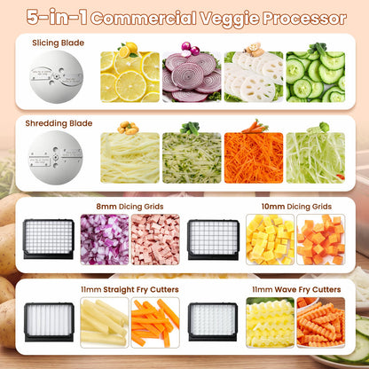 5-in-1 Electric Vegetable Slicer & Dicer