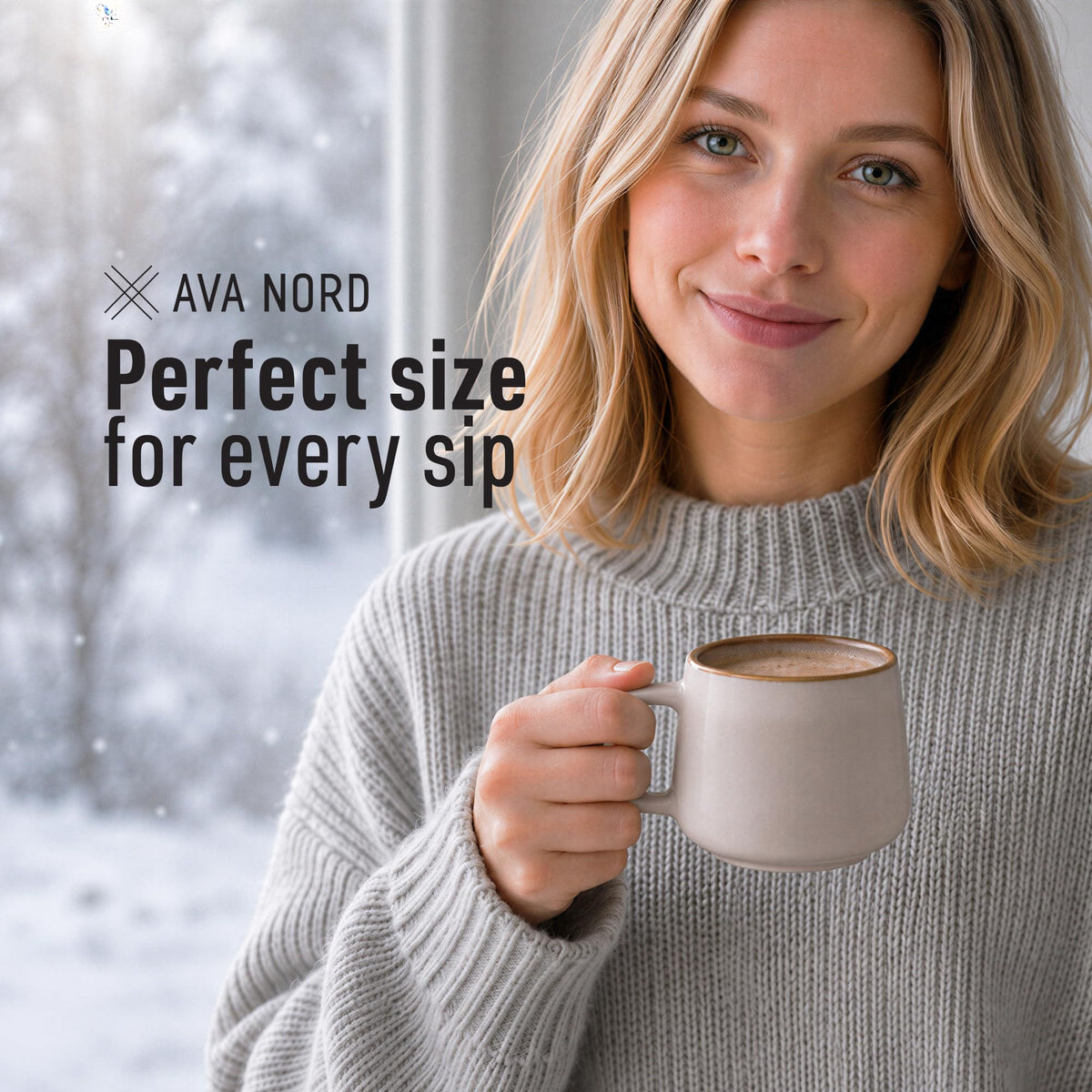 12 oz Ceramic Coffee Mug Set - 4 Piece