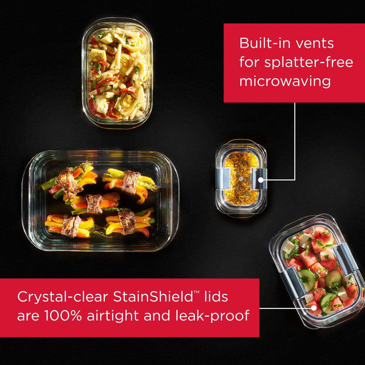 Glass Food Storage Container Set - 9 Piece
