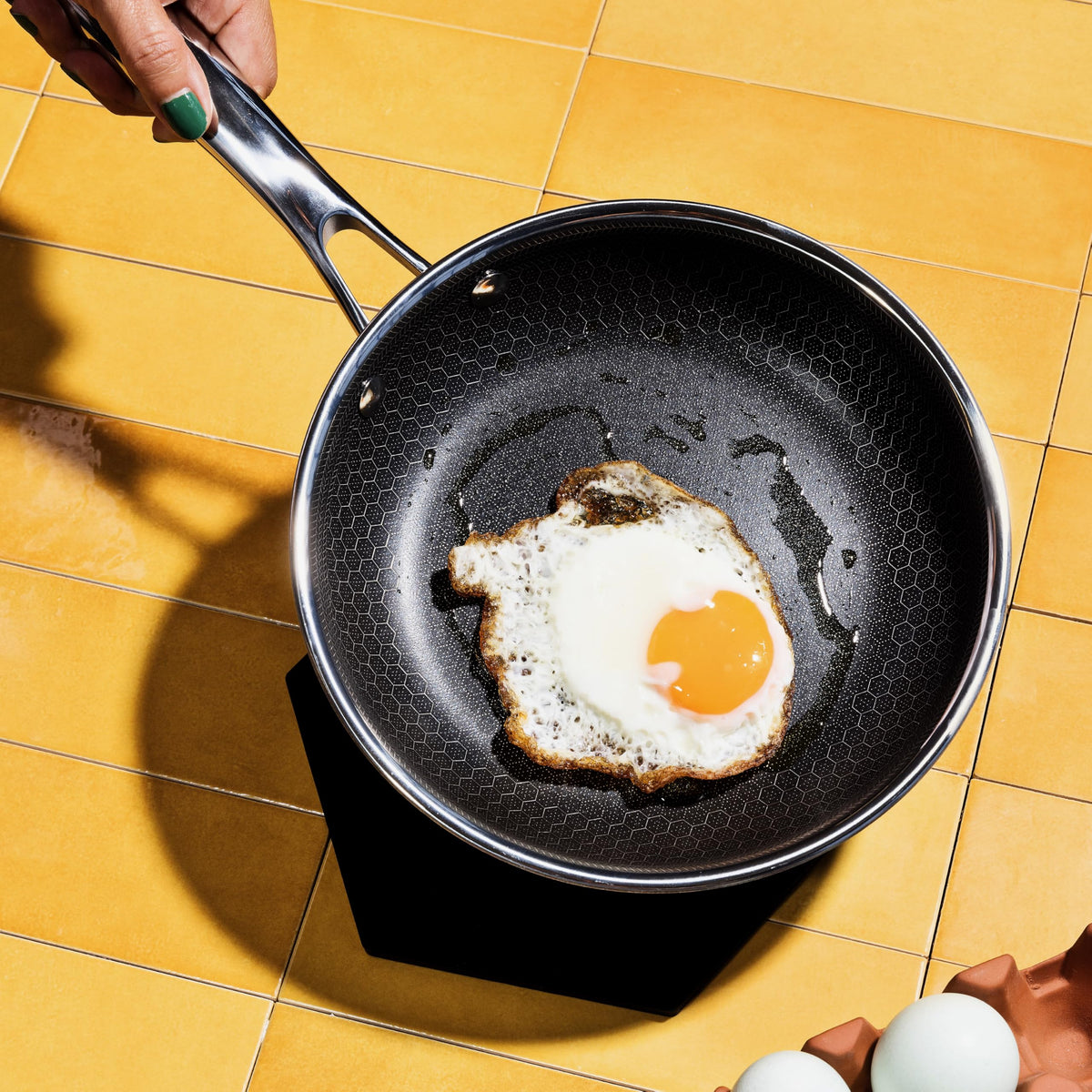 HexClad Hybrid Stainless Steel Frying Pans