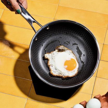 HexClad Hybrid Stainless Steel Frying Pans