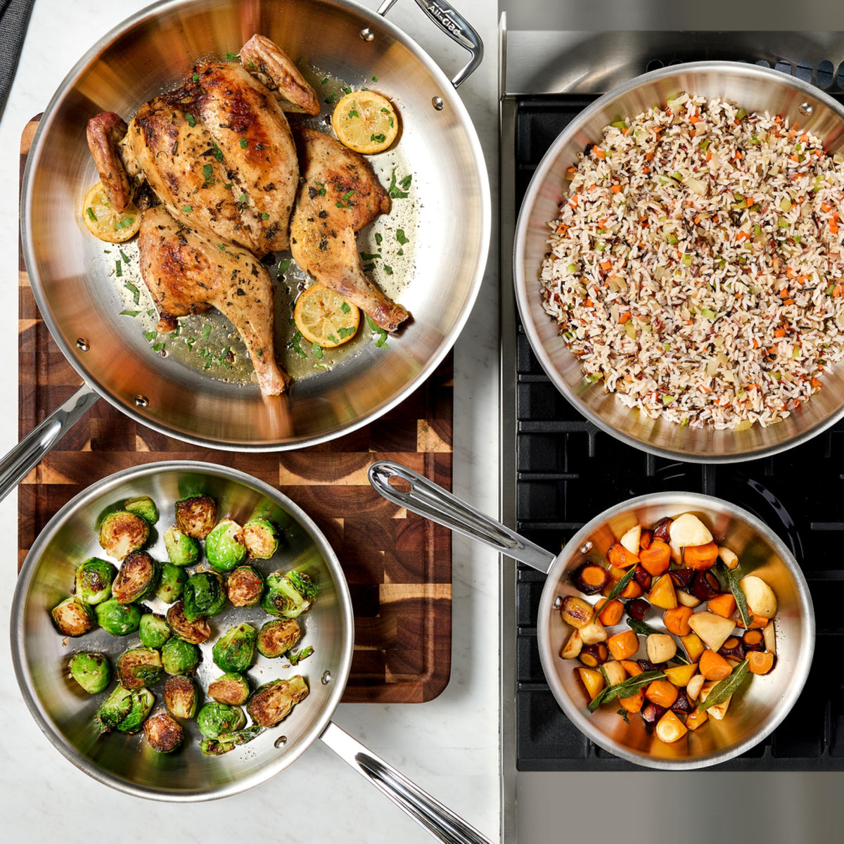 Stainless Steel Nonstick Braiser Pan - 3 Quart