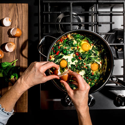 Hybrid Nonstick Deep Sauté Pan with Lid